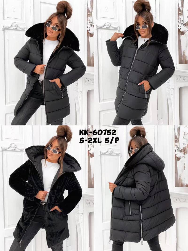 Kurtki damskie zimowe Roz S-2XL, 1 Kolor Paczka 5 szt